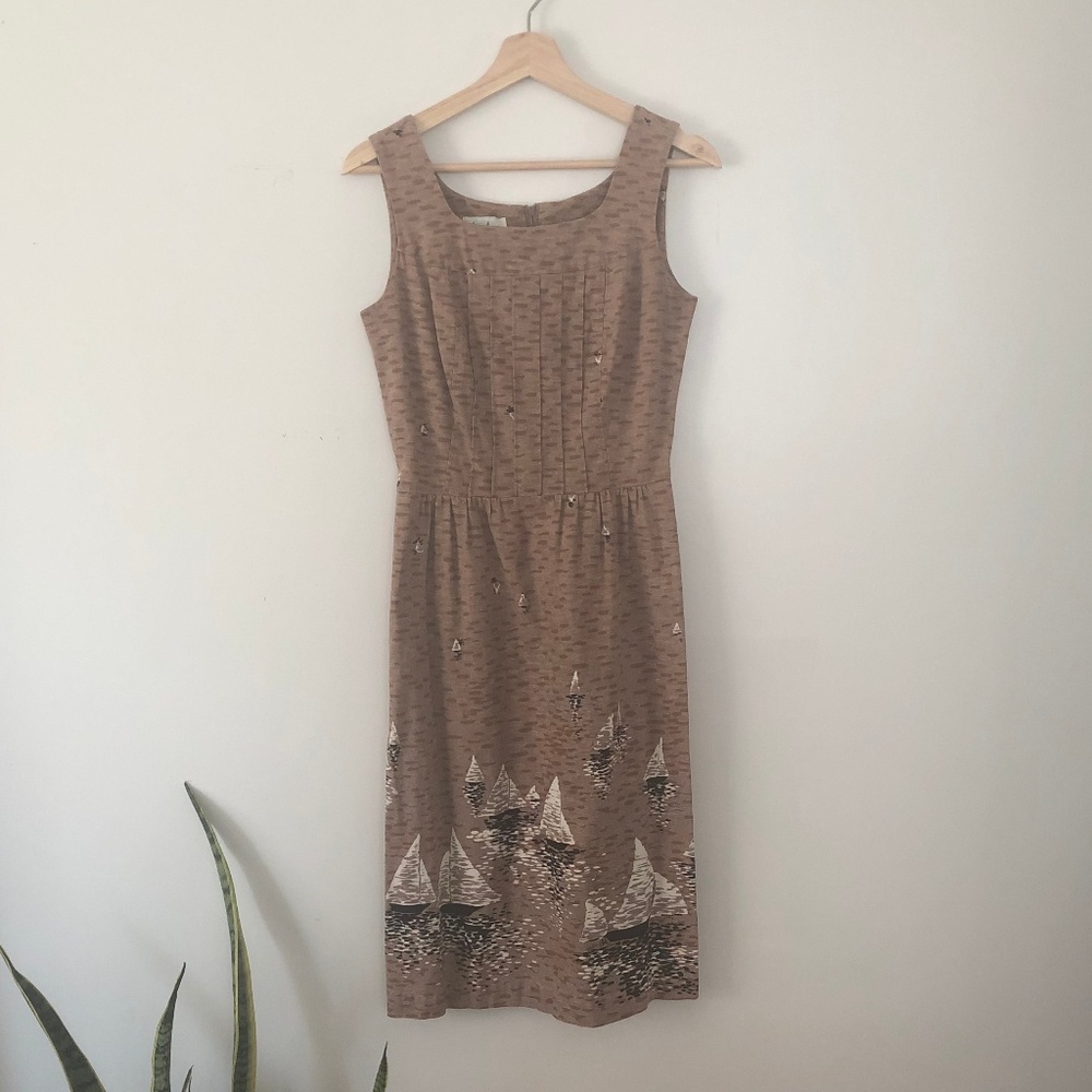 Malia Vintage 1960s French Girl Sailboat Dress